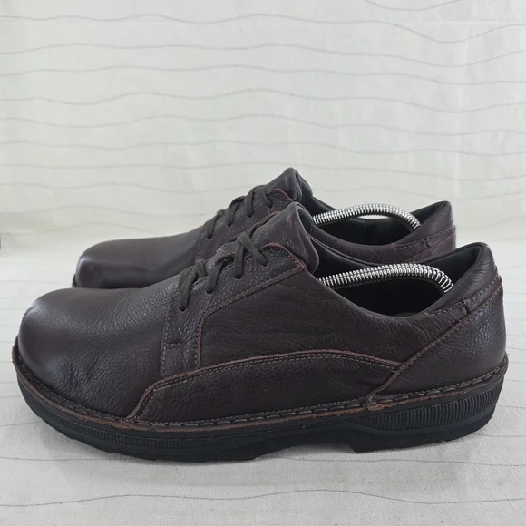 NAOT Mens Olaf Lace‑Up Dark Brown Leather Shoes Made in Israel Size 13 US/ 46 EU